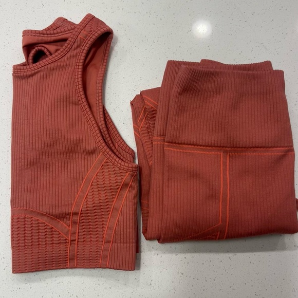 Fabletics Seamless Workout Set (Terracotta/Rustic) - Picture 7 of 7